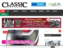 Tablet Screenshot of classicbikeguide.com